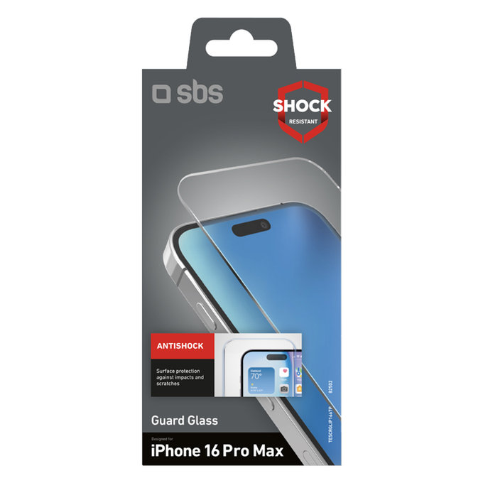 Закалено стъкло Guard Glass за iPhone 16 Pro Max, Прозрачен, Transparent, SBS