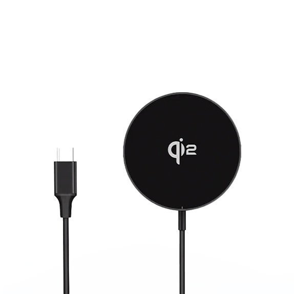 MagSafe зарядно с Qi2, Черно, Black, FixPremium