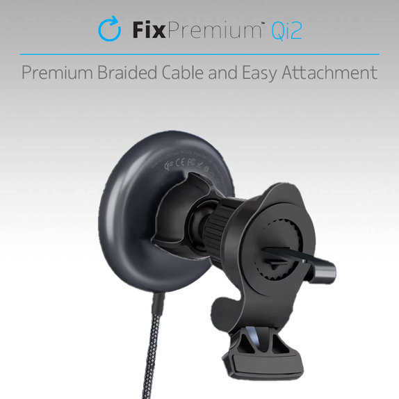 MagSafe зарядно за кола с Qi2, Черно, Black, FixPremium