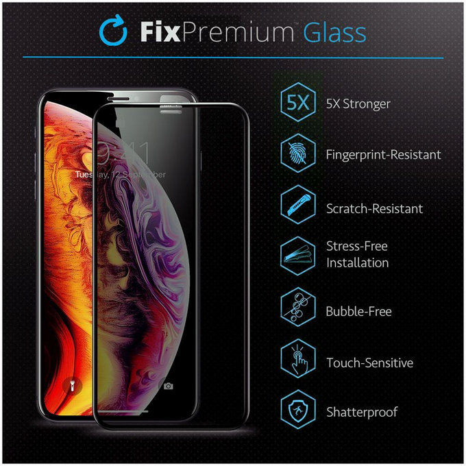 Privacy Anti-Spy закалено стъкло за iPhone 16, FixPremium