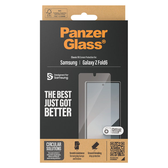 Закалено стъкло Classic Fit за Samsung Galaxy Z Fold6, Прозрачно, PanzerGlass
