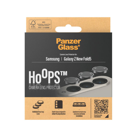 Протектор за обектив на камера Hoops за Samsung Z Fold6, Черно, PanzerGlass