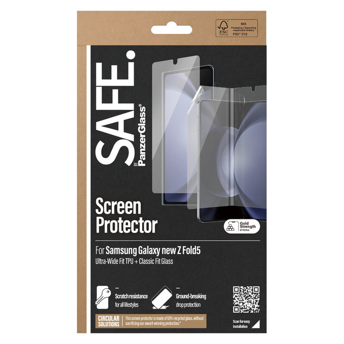 Защитно фолио UWF и закалено стъкло за Samsung Galaxy Z Fold6, Прозрачно, SAFE by PanzerGlass