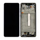 дисплей OLED за Samsung A73 A736, Тъчскрийн и рамка, черен, Black