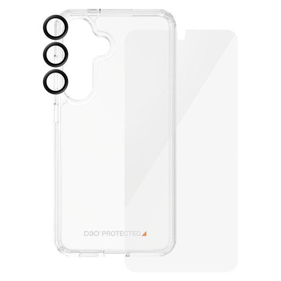 Bundle Hoops + Закалено стъкло UWF + Hard Case D3O за Samsung Galaxy S24, PanzerGlass