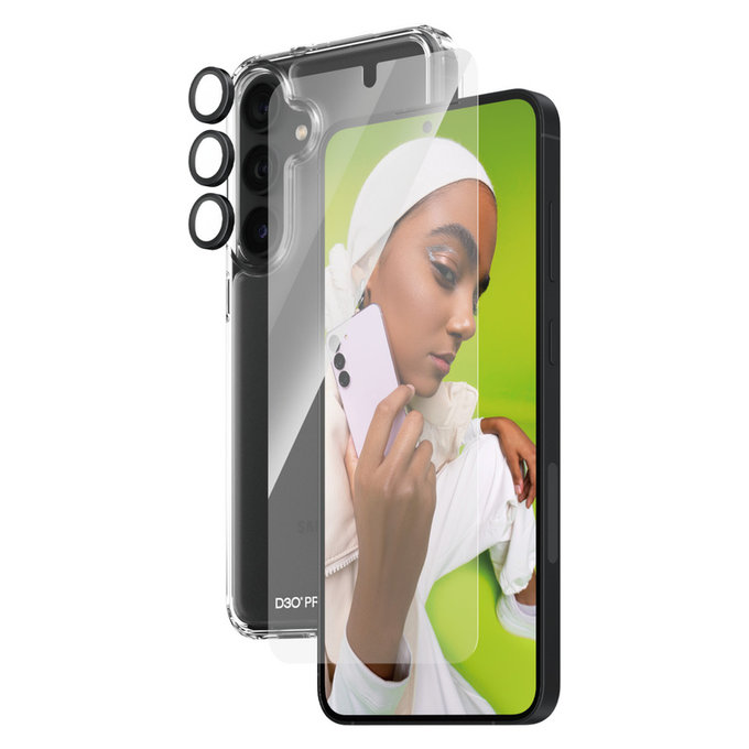 Bundle Hoops + Закалено стъкло UWF + Hard Case D3O за Samsung Galaxy S24+, PanzerGlass