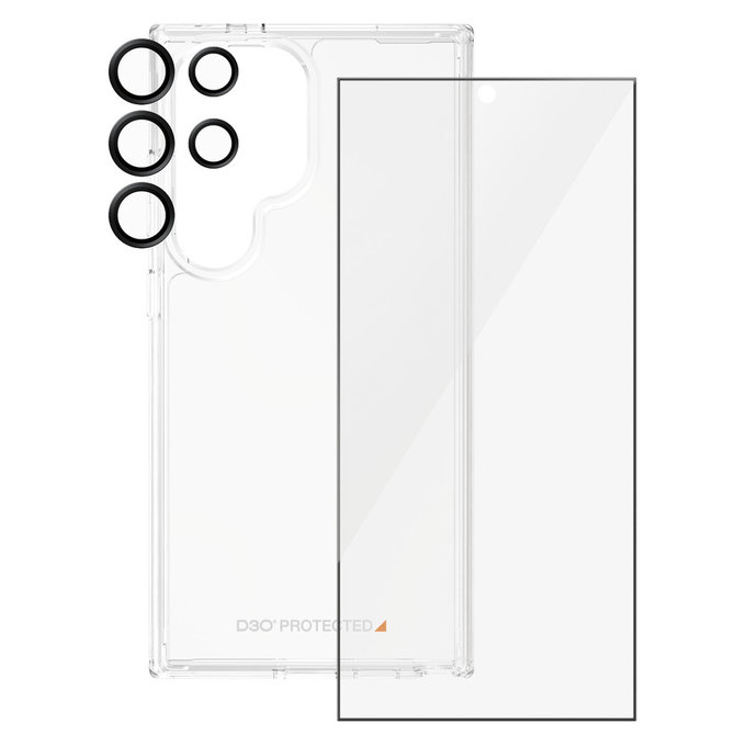 Bundle Hoops + Закалено стъкло UWF + Hard Case D3O за Samsung Galaxy S24 Ultra, PanzerGlass