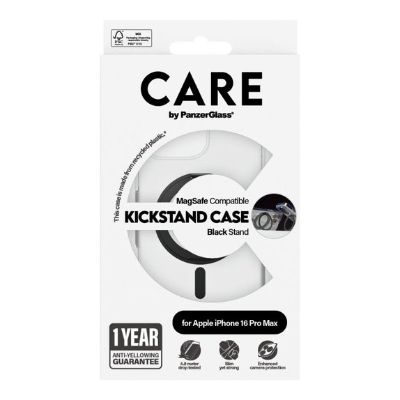 Калъф Kickstand с MagSafe за iPhone 16 Pro Max, Черно, CARE