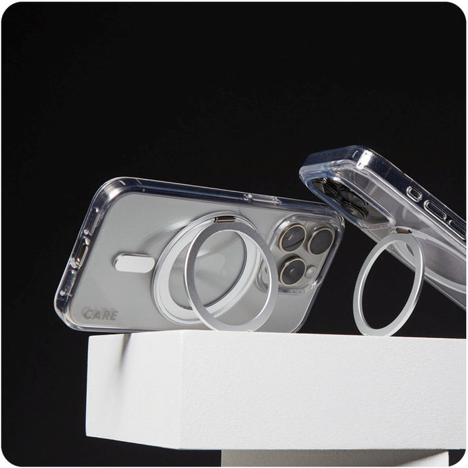 Калъф Kickstand с MagSafe за iPhone 16 Plus, Сребристо, CARE