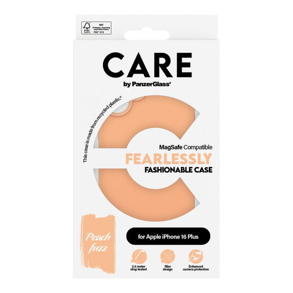 Калъф Fearlessly с MagSafe за iPhone 16 Plus, Peachy, CARE