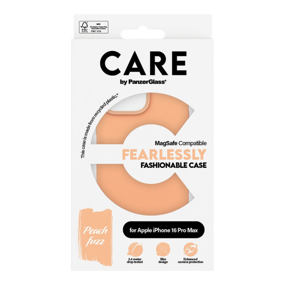 Калъф Fearlessly с MagSafe за iPhone 16 Pro Max, Peachy, CARE