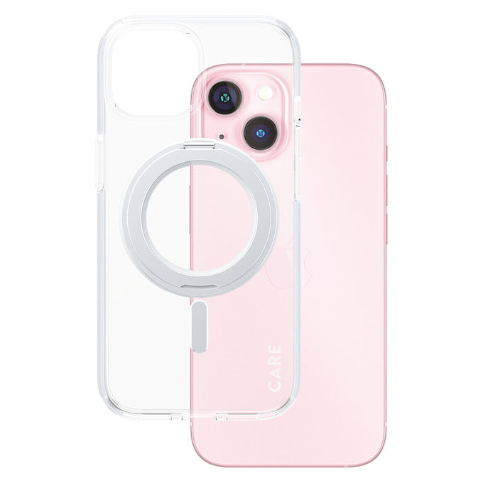 Калъф Kickstand с MagSAFE by PanzerGlass за iPhone 15, Сребристо, PanzerGlass