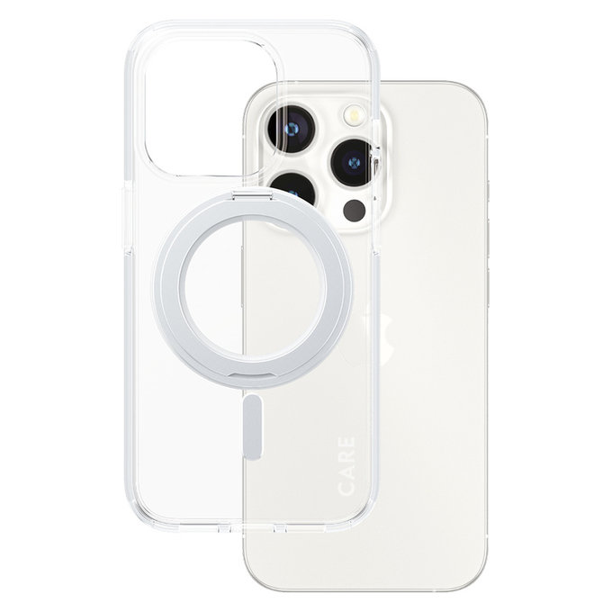 Калъф Kickstand с MagSAFE by PanzerGlass за iPhone 15 Pro, Сребристо, PanzerGlass