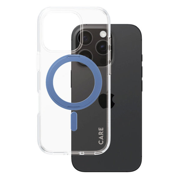 Калъф Kickstand с MagSafe за iPhone 16 Pro, Синьо, CARE