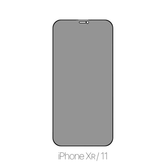 Privacy Anti-Spy закалено стъкло за iPhone XR и 11, FixPremium