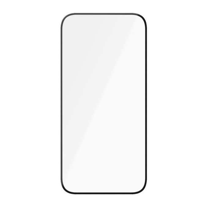 Закалено стъкло UWF Ceramic с апликатор за iPhone 15, Черно, PanzerGlass