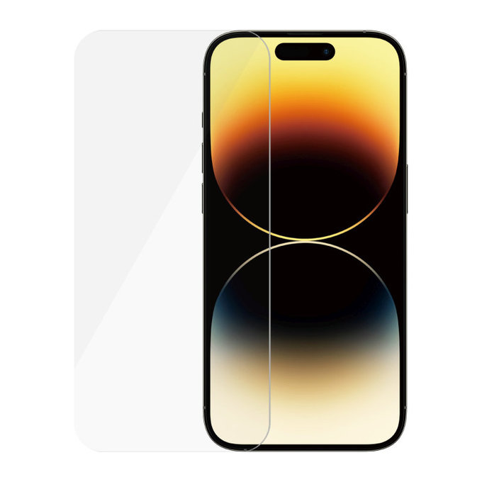 Закалено стъкло Case Friendly UWF за iPhone 14 Pro, Черно, SAFE