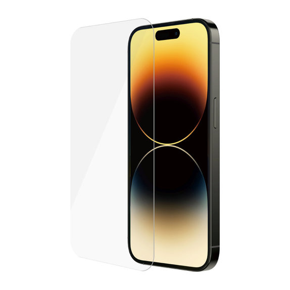 Закалено стъкло Case Friendly UWF за iPhone 14 Pro, Черно, SAFE