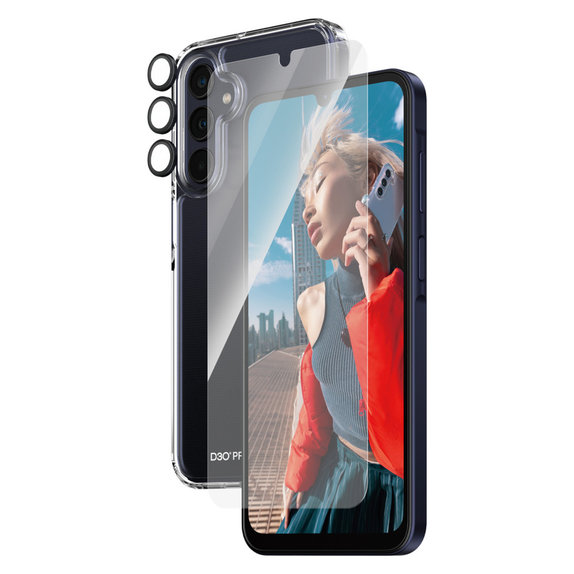 Bundle Hoops + Закалено стъкло UWF + Hard Case D3O за Samsung Galaxy A25 5G, Прозрачно, PanzerGlass