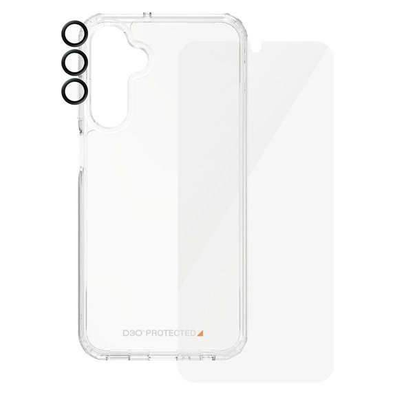 Bundle Hoops + Закалено стъкло UWF + Hard Case D3O за Samsung Galaxy A25 5G, Прозрачно, PanzerGlass