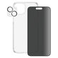 Bundle PicturePerfect + Закалено стъкло UWF Privacy + Hard Case D3O за iPhone 15 Plus, PanzerGlass
