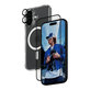 Bundle 3 в 1 Hoops + UWF закалено стъкло + Hard Case за iPhone 16, PanzerGlass