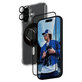 Bundle Hoops + Закалено стъкло UWF + Hard Case + Magnetic Ring Mount за iPhone 16, PanzerGlass