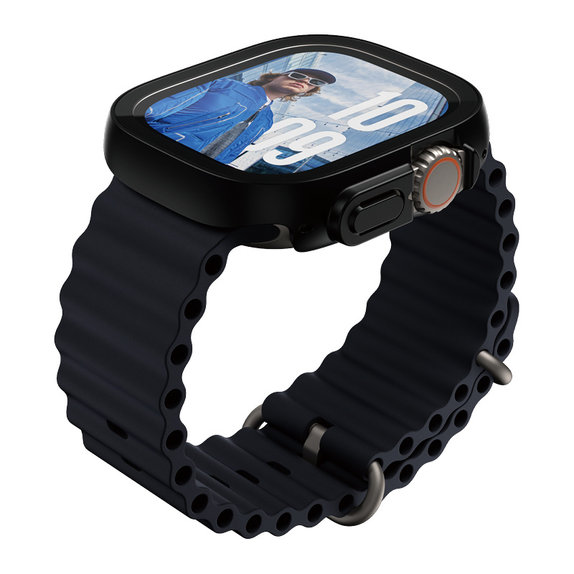 Закалено стъкло Full Body Slim за Apple Watch Ultra 2024/Ultra 2/Ultra, Черно, PanzerGlass