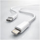 Lightning / USB-C кабел, 1.5m, Бял, White, FixPremium