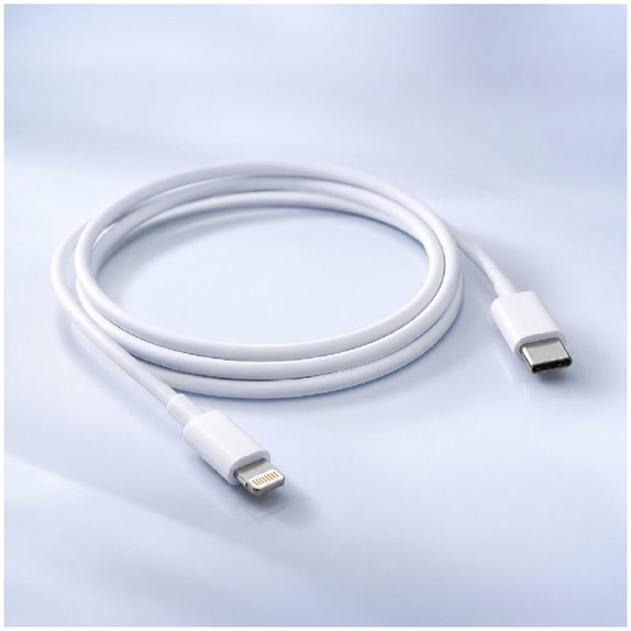 Lightning / USB-C кабел, 1.5m, Бял, White, FixPremium