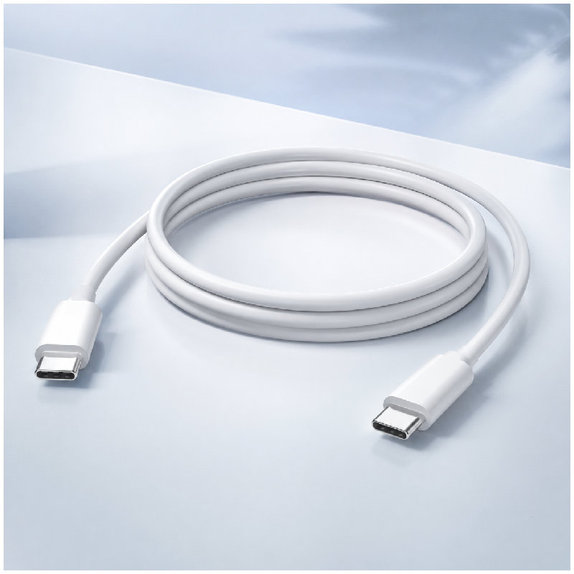 USB-C / USB-C кабел, 1.5m, Бял, White, FixPremium