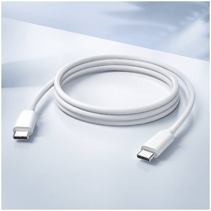 USB-C / USB-C кабел, 1.5m, Бял, White, FixPremium