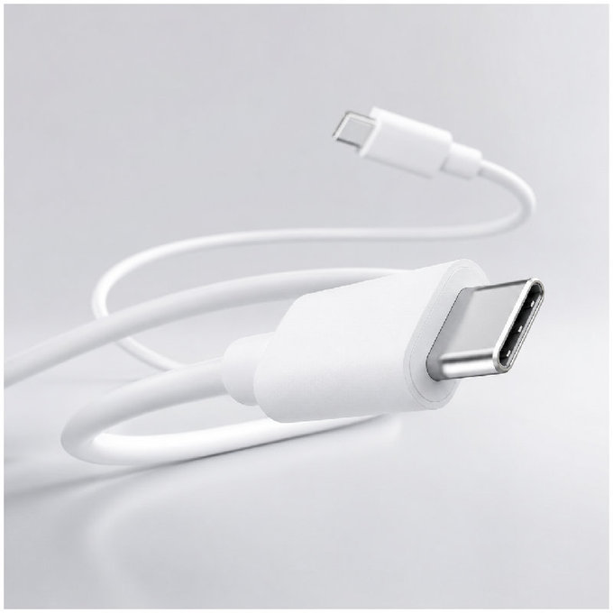 USB-C / USB-C кабел, 1.5m, Бял, White, FixPremium