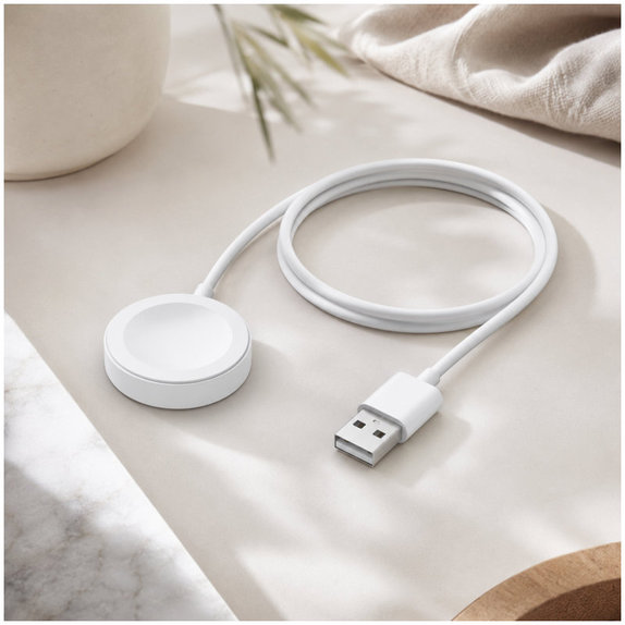 Watch / USB кабел, 1.5m, Бял, White, FixPremium