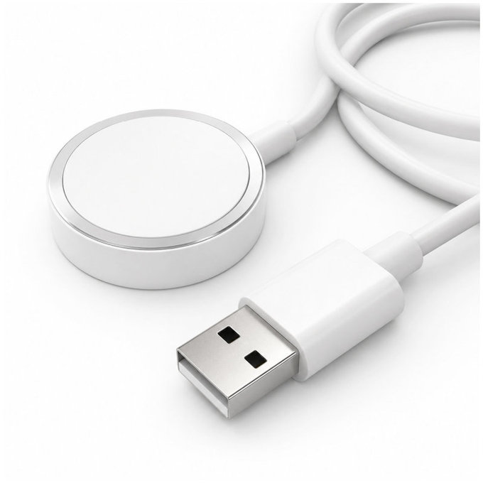 Watch / USB кабел, 1.5m, Бял, White, FixPremium