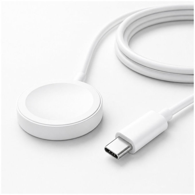 Watch / USB-C кабел, 1m, Бял, White, FixPremium