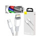 Lightning / USB-C кабел, 1.5m, Бял, White, Baseus