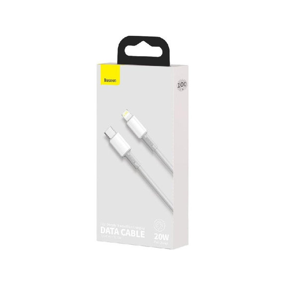 Lightning / USB-C кабел, 1.5m, Бял, White, Baseus