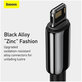 Lightning / USB кабел, 1.5m, Черно, Black, Baseus