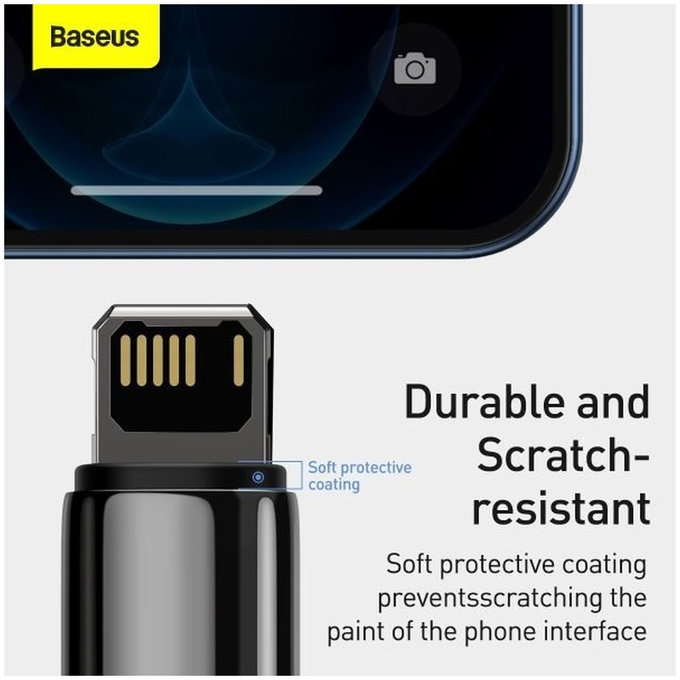 Lightning / USB кабел, 1.5m, Черно, Black, Baseus
