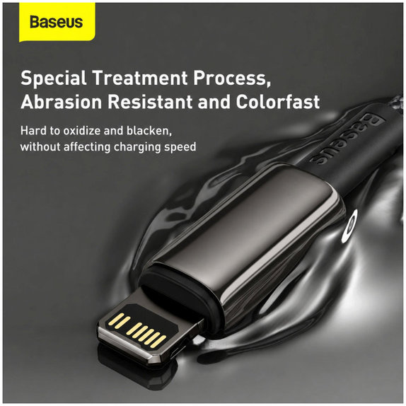 Lightning / USB-C кабел, 1.5m, Черно, Black, Baseus