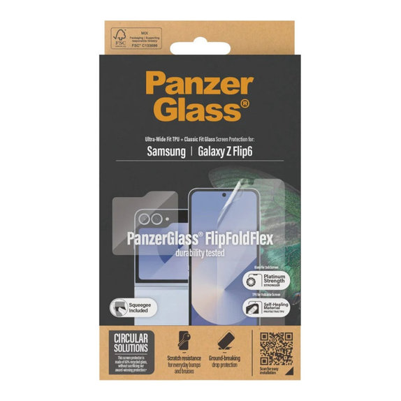 Защитно фолио UWF и закалено стъкло за Samsung Z Flip6, Прозрачно, PanzerGlass