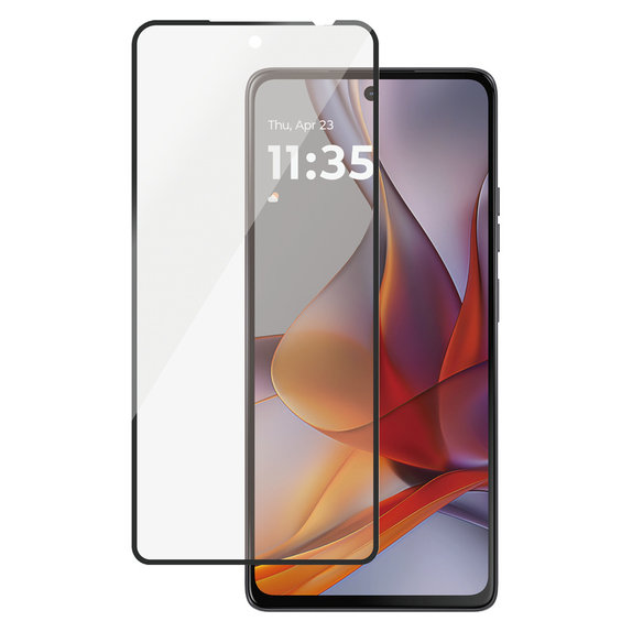 Закалено стъкло UWF за Motorola Moto G75 5G, Черно, PanzerGlass