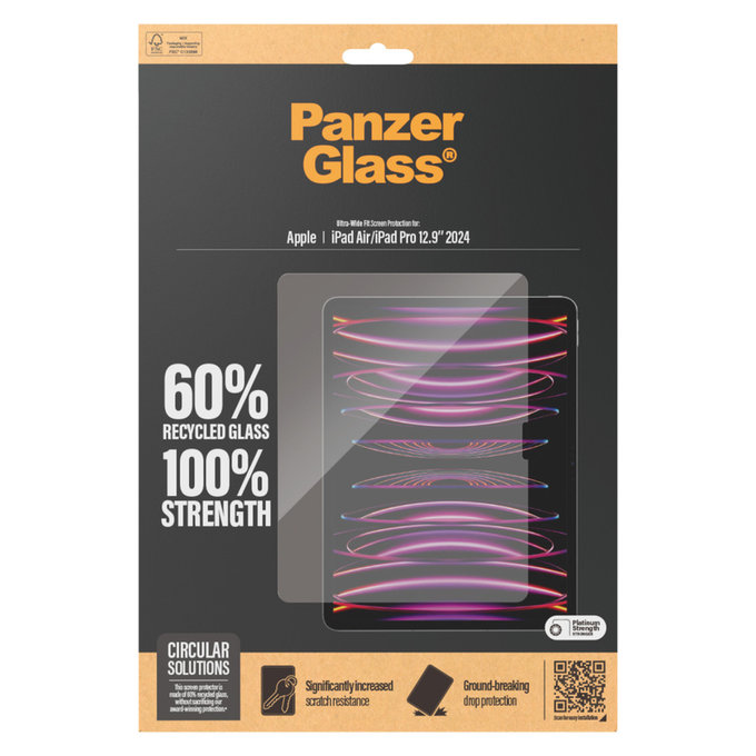 Закалено стъкло UWF за iPad Air 13"/Pro 13", Прозрачно, PanzerGlass
