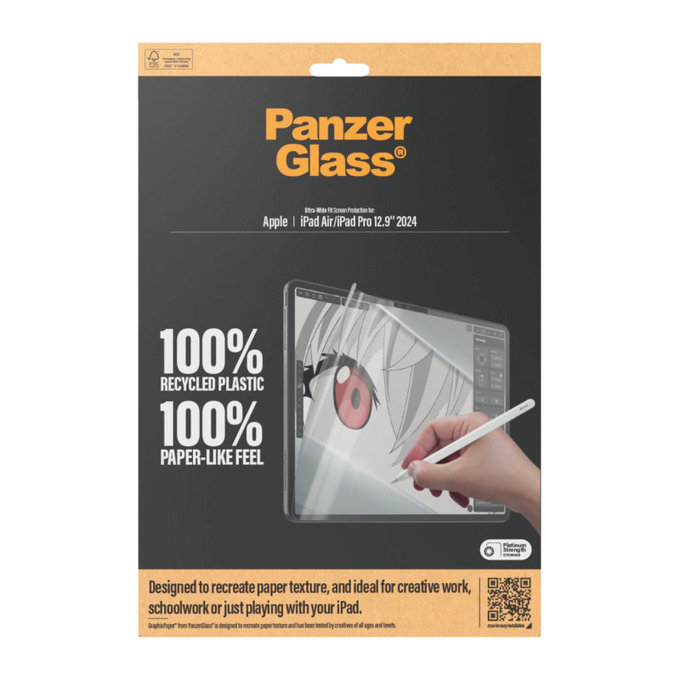 Защитно фолио GraphicPaper UWF за iPad Air 13"/Pro 13", Прозрачно, PanzerGlass