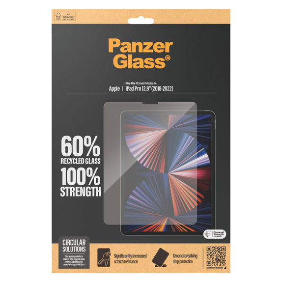 Закалено стъкло UWF за iPad Pro 12,9'', Прозрачно, PanzerGlass