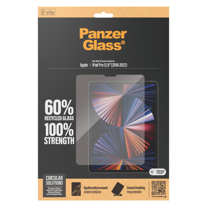 Закалено стъкло UWF за iPad Pro 12,9'', Прозрачно, PanzerGlass
