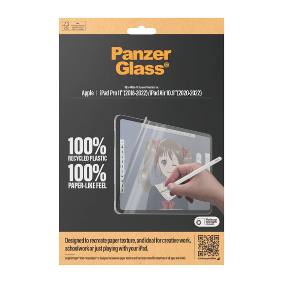 Защитно фолио GraphicPaper UWF за iPad Pro 11"/Air 10,9'', Прозрачно, PanzerGlass