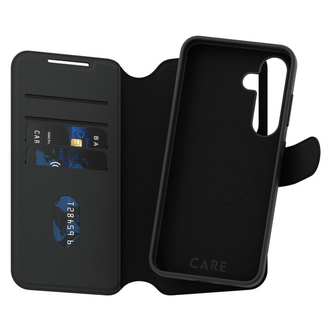Калъф Wallet Tango Two-In-One с QI за Samsung Galaxy S25, Черно, PanzerGlass