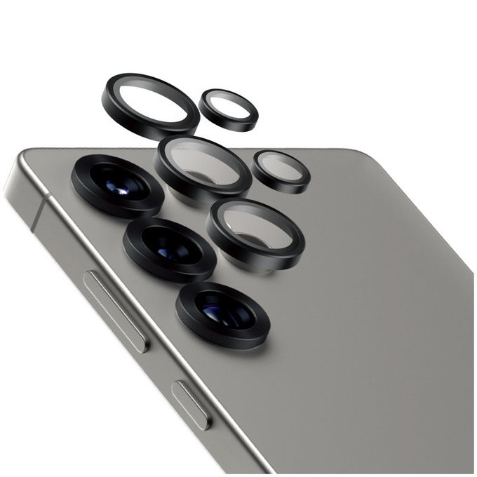 Протектор за обектив на камера Hoops Ceramic за Samsung S25 Ultra, Черно, PanzerGlass